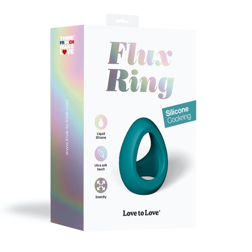 Anillo de Silicona para Pene y Testículos Love to Love Flux Ring Teal Me