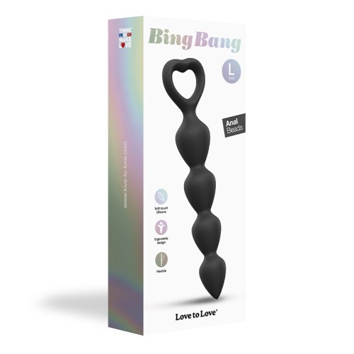 Love to Love Bing Bang Perlas Anales de Silicona Noir L