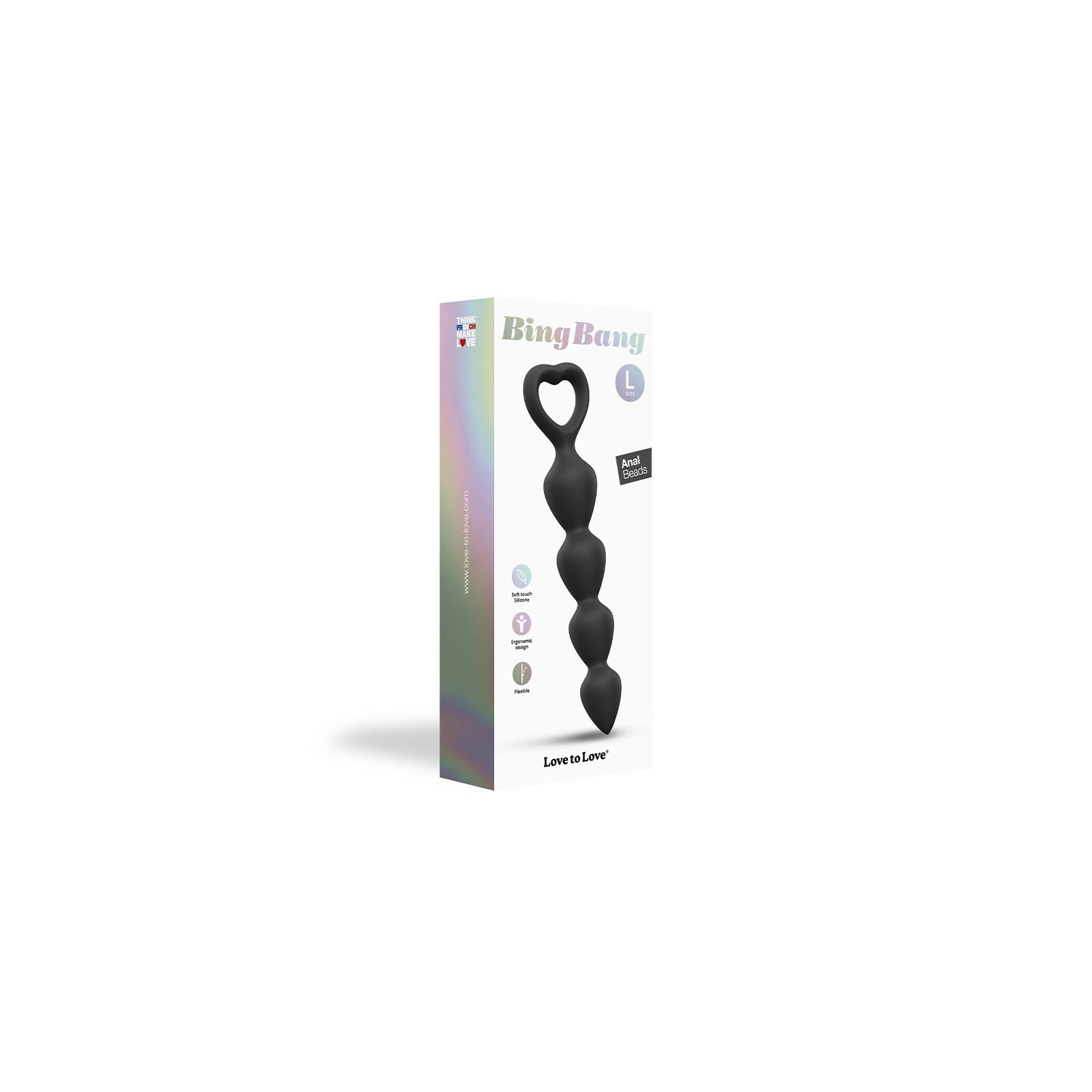 Love to Love Bing Bang Silicone Anal Beads Noir L