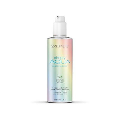 Wicked Simply Aqua Special Edition Water-Based Lubricant - 4 oz.