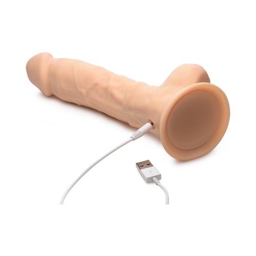 Dildo Recargable Curve Toys FLESHSTIXXX Beige 8 in.