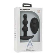 A-Play BEADED VIBE Rechargeable Anal Plug with Remote for Ultimate Pleasure