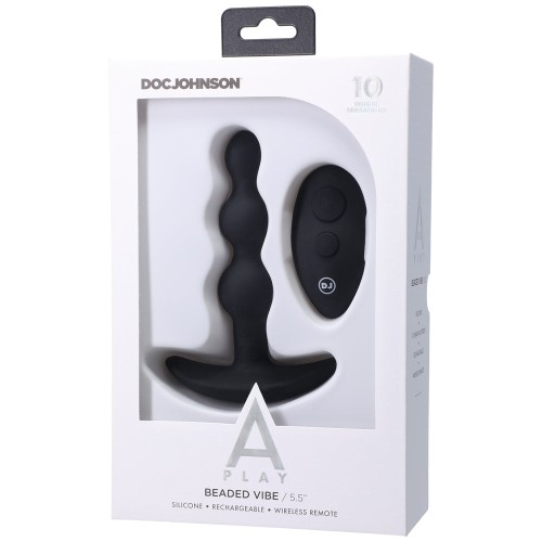 A-Play BEADED VIBE Rechargeable Anal Plug with Remote for Ultimate Pleasure