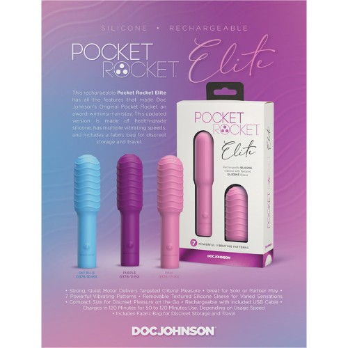 Pocket Rocket Elite Rechargeable Bullet for Clitoral Stimulation