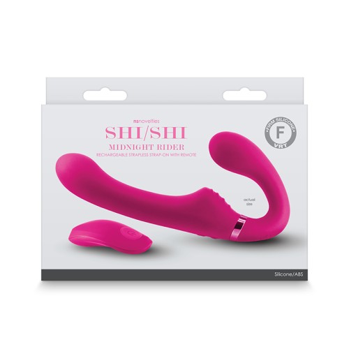 ShiShi Midnight Rider Vibrating Strapless Strap-On