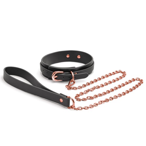 Bondage Couture Collar & Leash - Elegant BDSM Accessory