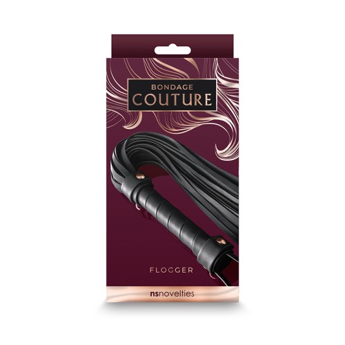 Bondage Couture Flogger - Black