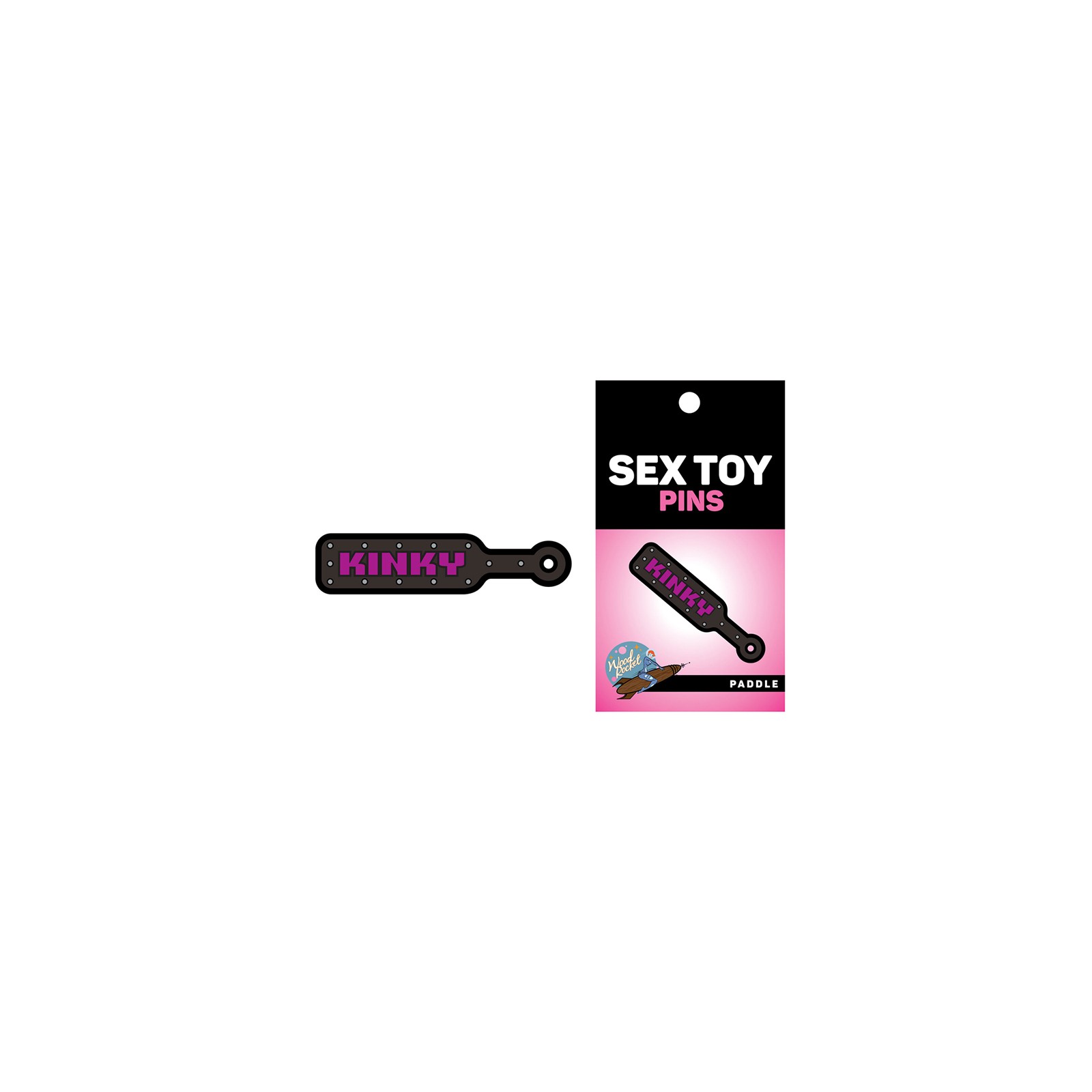 Kinky Paddle Sex Toy Lapel Pin