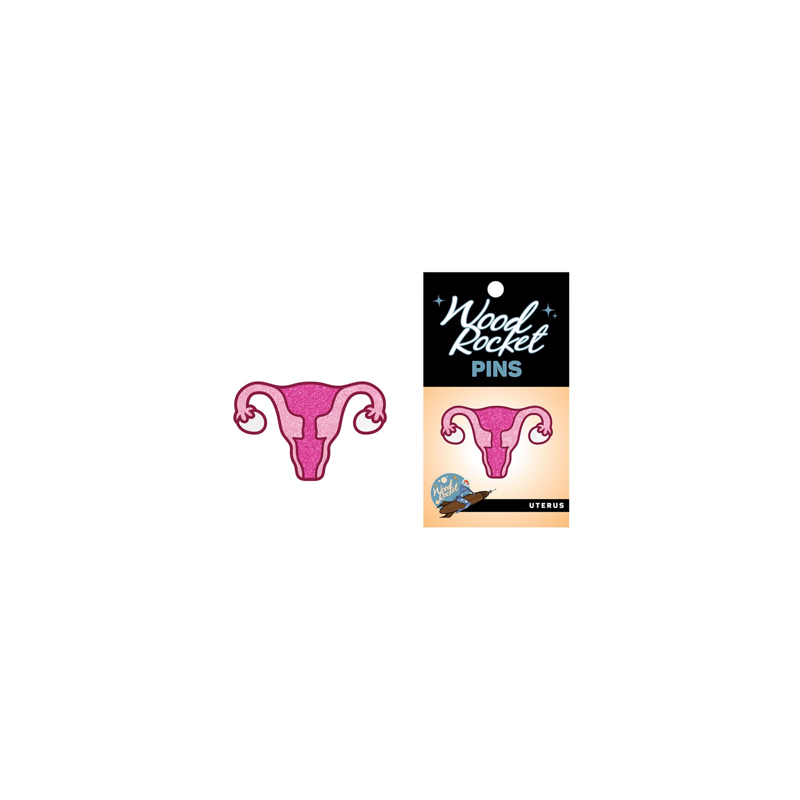 Glitter Uterus Pin - Fun and Stylish Accessory