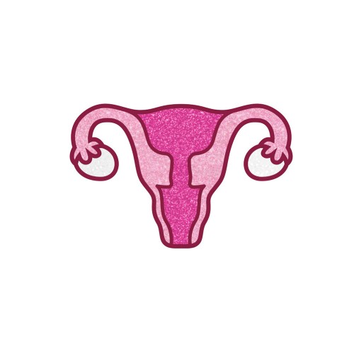 Glitter Uterus Pin - Fun and Stylish Accessory