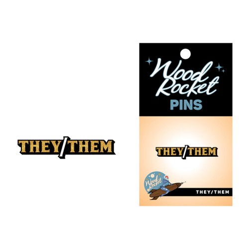 They/Them Pronoun Enamel Pin - Fun Accessory