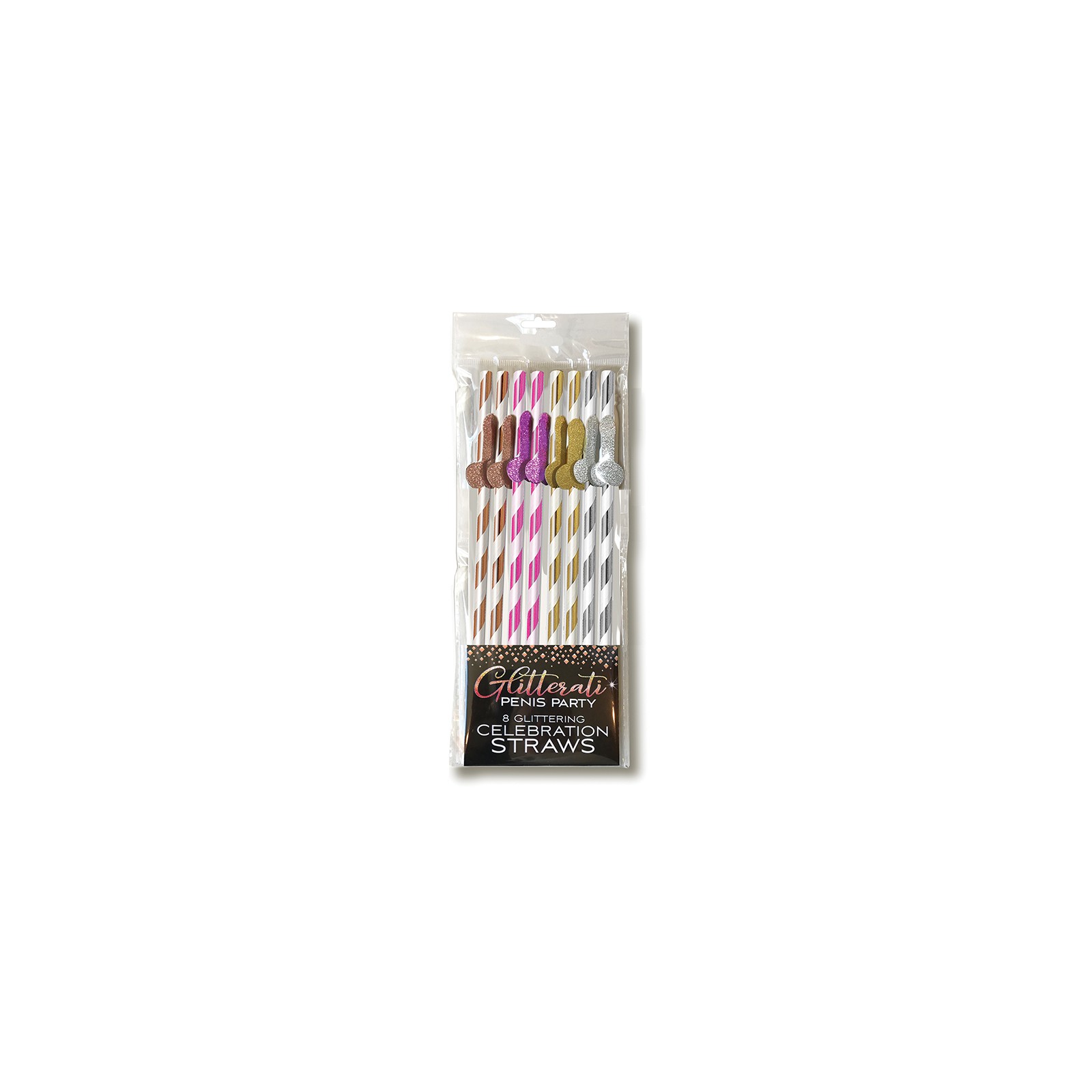 Glitterati Penis Party Celebration Straws 8-Pack