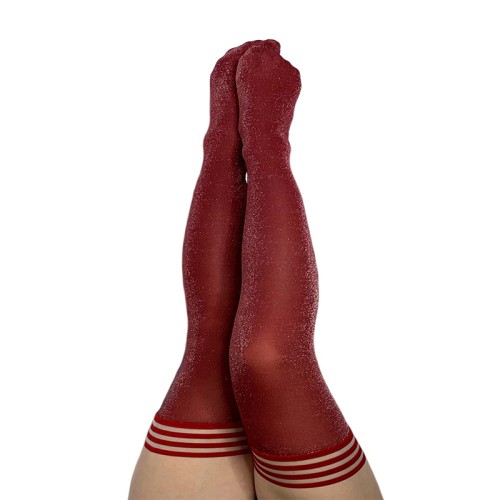 Kixies Holly Shimmer Thigh-Highs for Fashionable Style