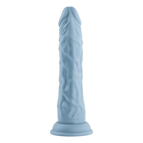 FemmeFunn Vortex Turbo Shaft 2.0 8 in Vibrating Dildo - Light Blue