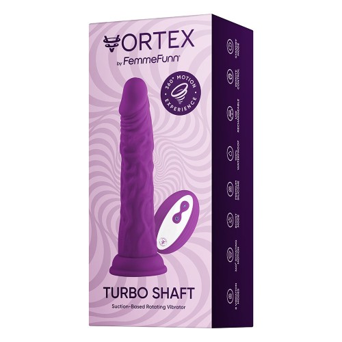 FemmeFunn Vortex Turbo Shaft 8 in. Vibrating Dildo Purple