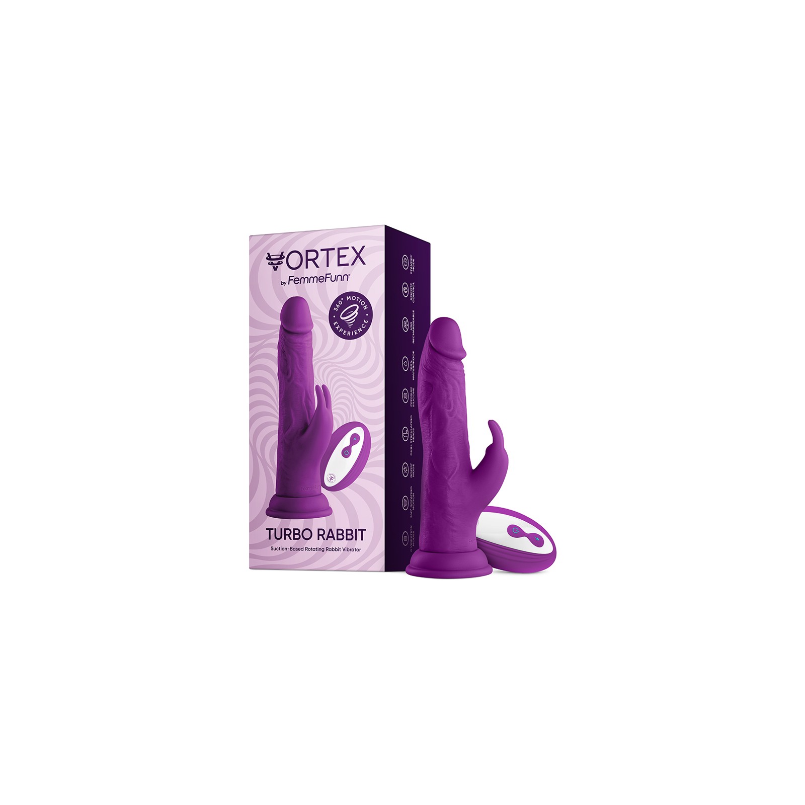 FemmeFunn Vortex Turbo Rabbit 2.0 Vibrating Dildo