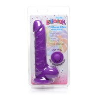 Curve Toys Lollicock 7 in Silicone Dildo with Balls & Suction Cup