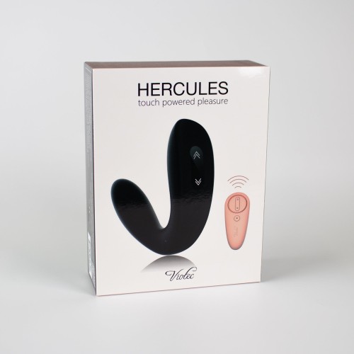 Plug Vibrante en Forma de C Hercules con Control Remoto Negro