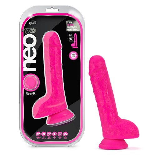 Dildo de Doble Densidad Neo Elite de 9 Pulgadas con Bolas