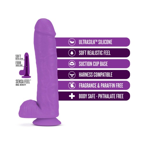 Dildo de Silicona de Densidad Dual Neo Elite 11 Pulgadas Morado Neón