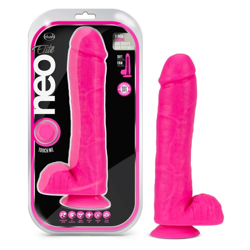 Neo Elite 11 in. Dual Density Dildo with Balls