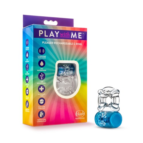 Play with Me Vibrador C-Ring Recargable Azul