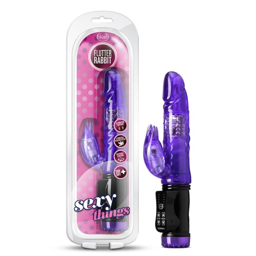 Flutter Rabbit Dual Stimulation Vibrator Purple