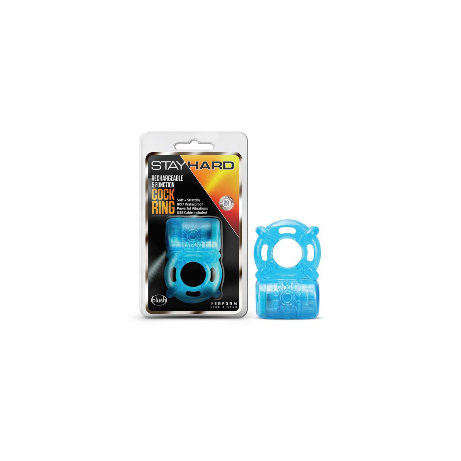 Stay Hard Rechargeable Cockring Blue