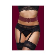 Ouch! Halo Waist Restraint Belt Burgundy - Elegant BDSM Gear