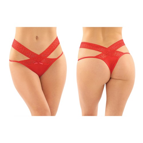 Fantasy Lingerie Daphne Brazilian-Cut Panty 6-Pack Red