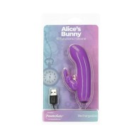 Powerbullet Conejito de Alicia Vibrador Bullet Recargable Púrpura