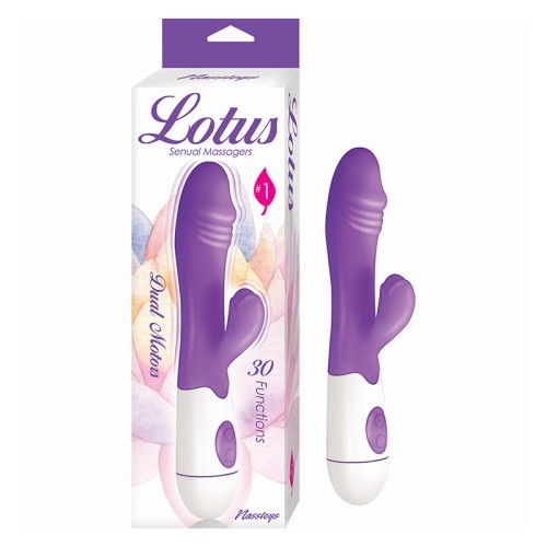 Masajeador Sensual Lotus #1 Púrpura - Motores Dobles con 30 Funciones