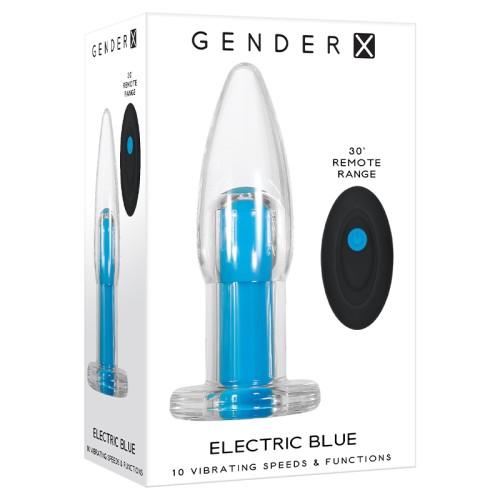 Plug Anal Vibrante Control Remoto Azul Electrico Gender X - Placer Versátil