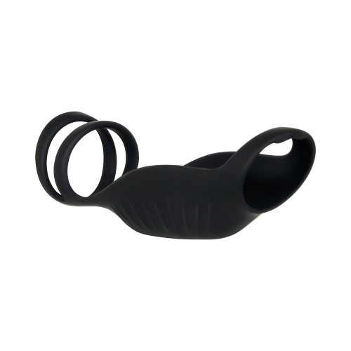 Gender X Rocketeer Rechargeable Triple-Ring Vibrating Sheath Black