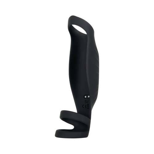 Gender X Rocketeer Rechargeable Triple-Ring Vibrating Sheath Black