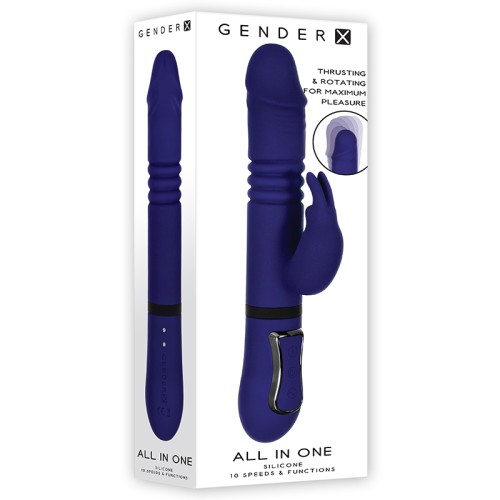 Vibrador Conejito Rotatorio y con Empuje Recargable - Placer Definitivo