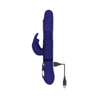 Vibrador Conejito Rotatorio y con Empuje Recargable - Placer Definitivo