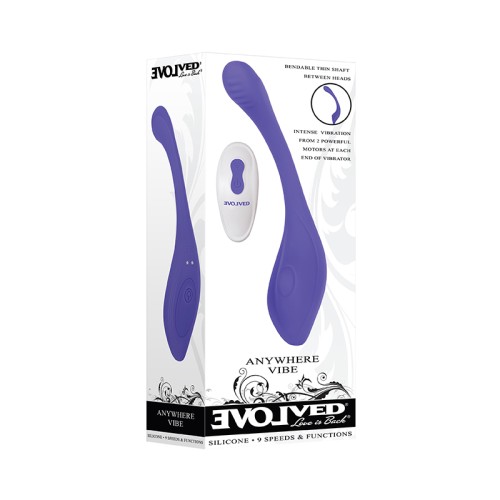 Evolved Anywhere Vibe Vibrador de Silicona Recargable con Control Remoto