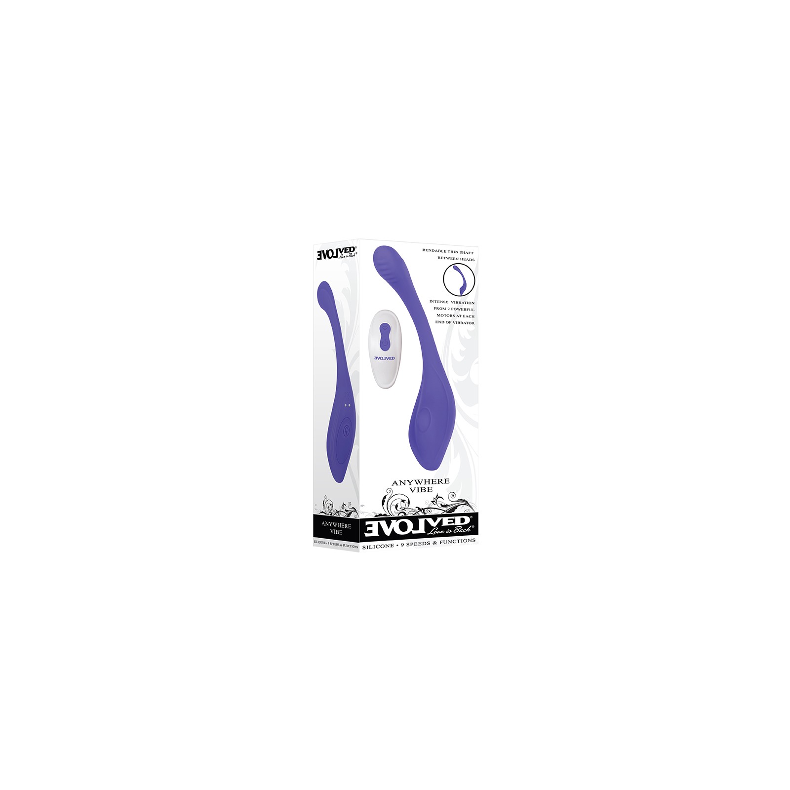 Evolved Anywhere Vibe Vibrador de Silicona Recargable con Control Remoto