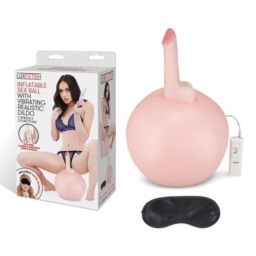 Bola Inflable Sexual con Dildo Vibrante de Lux Fetish