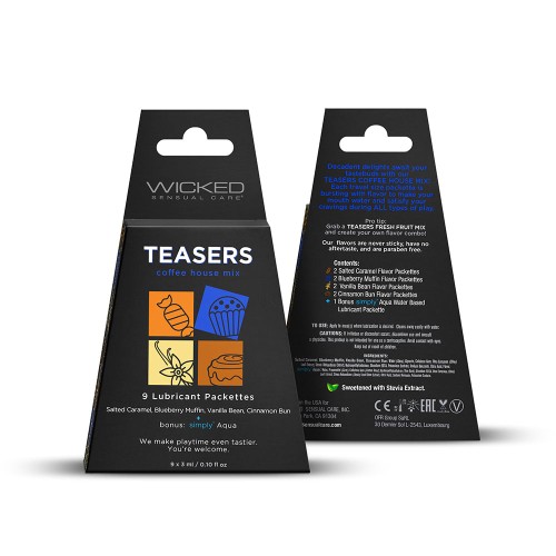 Wicked Teasers Coffee House Mix Display - Lubricantes Sabores