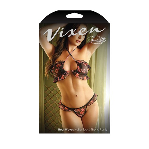 Vixen Heat Waves Ruffled Bralette & Panty Set