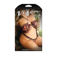 Conjunto de Impresión Floral Vixen Heat Waves