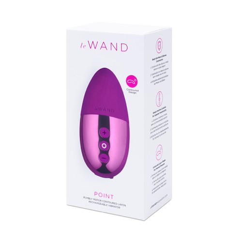 Mini Vibrador de Silicona Recargable Le Wand Chrome Point Cereza Oscura