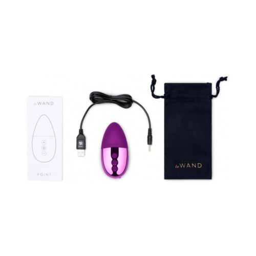 Mini Vibrador de Silicona Recargable Le Wand Chrome Point Cereza Oscura