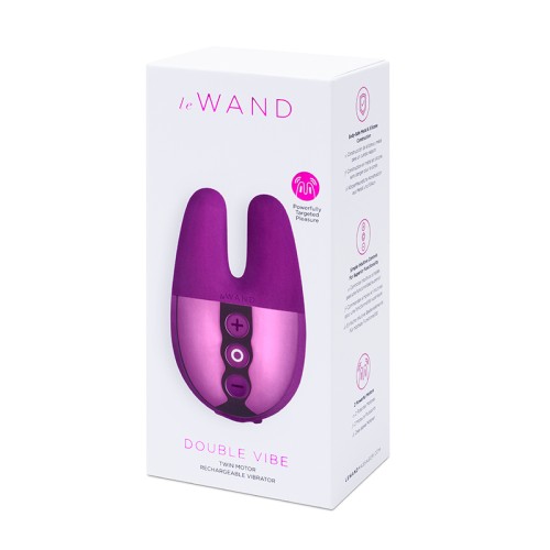 Le Wand Chrome Double Vibe Rechargeable Mini Vibrator Dark Cherry