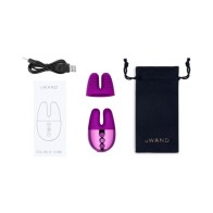 Le Wand Chrome Double Vibe Rechargeable Mini Vibrator Dark Cherry