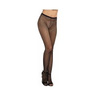 Dreamgirl Fishnet Pantyhose with Back Seam Black OS