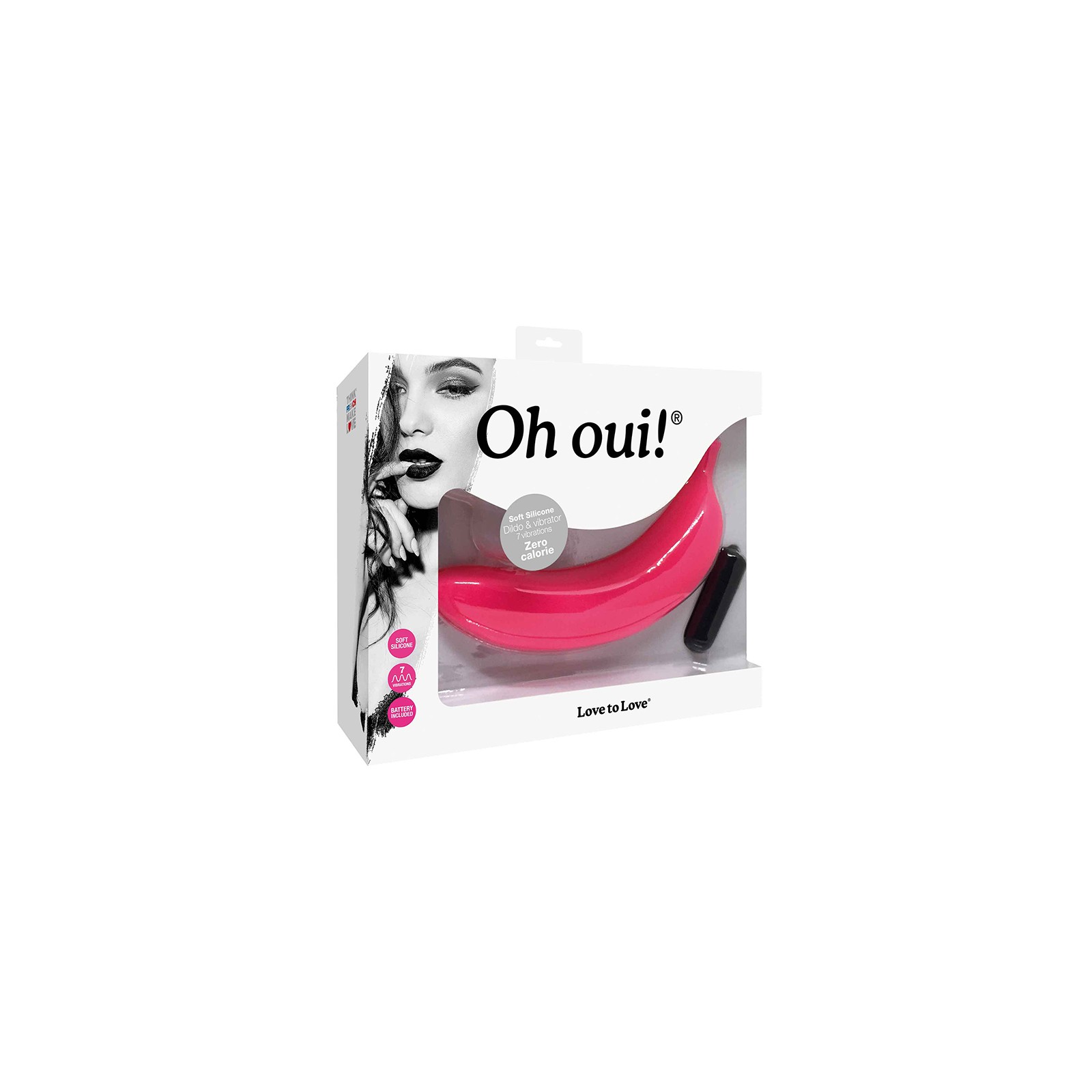 Love to Love Oh Oui Silicone Banana Vibrator Pink