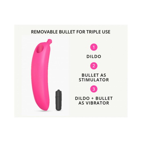 Vibrador de Silicona Banana Oh Oui Rosa